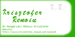krisztofer renoiu business card